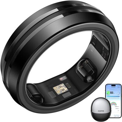Renpho - Smart Ring Health Tracker, Sleep Activity Monitor Long Battery No Subscription Titanium - Black - (2025) Renpho - Smart Ring Health Tracker, Sleep Activity Monitor Long Battery No Subscription Titanium - Black - (2025)