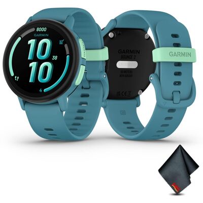 Bundle - Garmin - Bounce 2, Kids Smartwatch, Turquoise, Microfiber Cleaning Cloth - (2025) Bundle - Garmin - Bounce 2, Kids Smartwatch, Turquoise, Microfiber Cleaning Cloth - (2025)