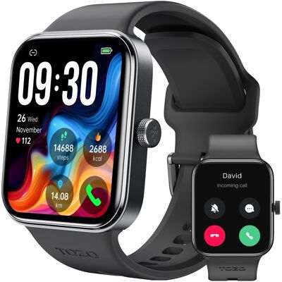 TOZO - S4 Smartwatch for Men Women,1.78" AMOLED Screen,Health Tracker,7-Day Battery,100+ Sport Mode,Call/Answer,iOS/Android - Black - (2026) TOZO - S4 Smartwatch for Men Women,1.78" AMOLED Screen,Health Tracker,7-Day Battery,100+ Sport Mode,Call/Answer,iOS/Android - Black - (2026)