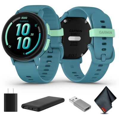 Bundle - Garmin - Bounce 2, Kids Smartwatch, Turquoise, USB (USA) ADAPTERS - (2025) Bundle - Garmin - Bounce 2, Kids Smartwatch, Turquoise, USB (USA) ADAPTERS - (2025)