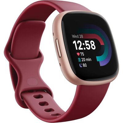 Google - Fitbit Versa 4 Fitness Smartwatch - Beet Juice & Copper Rose Aluminum - Beet Juice & Copper Rose Aluminum - (2022) Google - Fitbit Versa 4 Fitness Smartwatch - Beet Juice & Copper Rose Aluminum - Beet Juice & Copper Rose Aluminum - (2022)