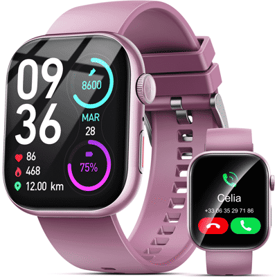 VEAT00L - Unisex Smart Watch 2.01" HD Touchscreen, Bluetooth Call, IP68 Waterproof, 180+ Sports Modes, iOS/Android - Pink - (2025) VEAT00L - Unisex Smart Watch 2.01" HD Touchscreen, Bluetooth Call, IP68 Waterproof, 180+ Sports Modes, iOS/Android - Pink - (2025)