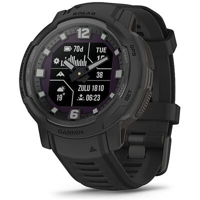 Garmin - Instinct Crossover Solar, Tactical Edition 45mm Smartwatch Fiber-reinforced Polymer - Black - (2022) Garmin - Instinct Crossover Solar, Tactical Edition 45mm Smartwatch Fiber-reinforced Polymer - Black - (2022)