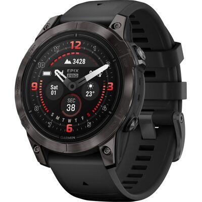 Garmin - epix Pro (Gen 2) Sapphire Edition 47mm Fiber-Reinforced Polymer - Carbon Gray DLC Titanium with Black Band - (2024) Garmin - epix Pro (Gen 2) Sapphire Edition 47mm Fiber-Reinforced Polymer - Carbon Gray DLC Titanium with Black Band - (2024)