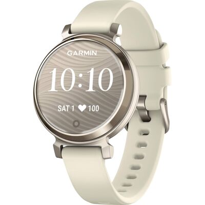 Garmin - Lily 2 Smartwatch 34 mm Anodized Aluminum - Cream Gold with Coconut Silicone Band - (2024) Garmin - Lily 2 Smartwatch 34 mm Anodized Aluminum - Cream Gold with Coconut Silicone Band - (2024)
