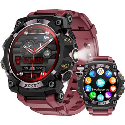 LOKMAT - ATTACK 3 Pro 1.39-Inch Smartwatch with Fitness Tracker, Calls/Message Reminders 100+ Sports Modes, IP68 Waterproof - Crimson - (2026) LOKMAT - ATTACK 3 Pro 1.39-Inch Smartwatch with Fitness Tracker, Calls/Message Reminders 100+ Sports Modes, IP68 Waterproof - Crimson - (2026)