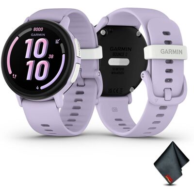 Bundle - Garmin - Bounce 2, Kids Smartwatch, Light Purple, Microfiber Cleaning Cloth - Purple - (2025) Bundle - Garmin - Bounce 2, Kids Smartwatch, Light Purple, Microfiber Cleaning Cloth - Purple - (2025)