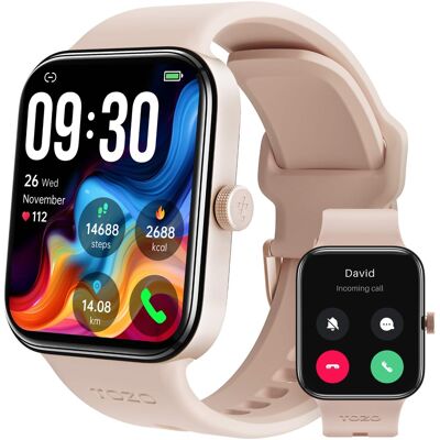 TOZO - S4 Smartwatch for Men Women,1.78" AMOLED Screen,Health Tracker,7-Day Battery,100+ Sport Mode,Call/Answer,iOS/Android - Pink - (2026) TOZO - S4 Smartwatch for Men Women,1.78" AMOLED Screen,Health Tracker,7-Day Battery,100+ Sport Mode,Call/Answer,iOS/Android - Pink - (2026)