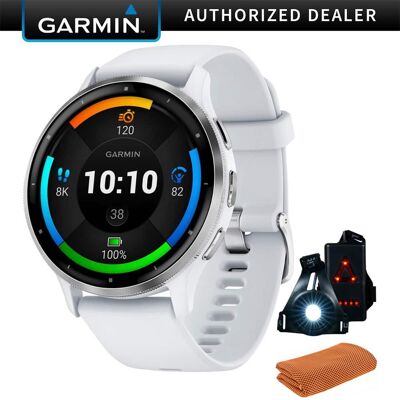 Garmin - Venu 3 GPS Smartwatch Silver Steel Bezel w/ Whitestone Case +Accessories Kit - Stainless Steel and Whitestone - (2023) Garmin - Venu 3 GPS Smartwatch Silver Steel Bezel w/ Whitestone Case +Accessories Kit - Stainless Steel and Whitestone - (2023)
