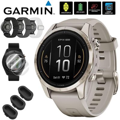 Garmin - Epix Pro (Gen 2), 42mm, Sapphire, Soft Gold Steel w/ Accessories Bundle - Soft Gold Light Sand - (2024) Garmin - Epix Pro (Gen 2), 42mm, Sapphire, Soft Gold Steel w/ Accessories Bundle - Soft Gold Light Sand - (2024)