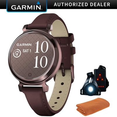 Garmin - Lily 2 Classic Dark Bronze w/ Mulberry Leather Band Smartwatch + Accessories Kit - Dark Bronze with Mulberry Leather Band - (2024) Garmin - Lily 2 Classic Dark Bronze w/ Mulberry Leather Band Smartwatch + Accessories Kit - Dark Bronze with Mulberry Leather Band - (2024)