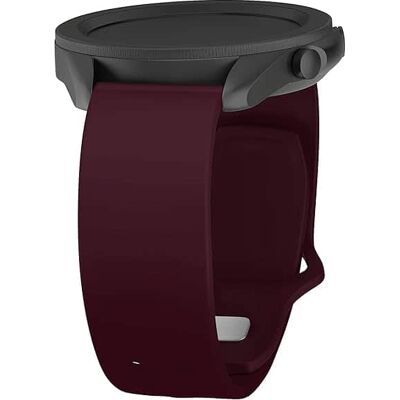 Samsung - Quick Change Silicone Sport Watch Band 22mm Color: - Maroon Samsung - Quick Change Silicone Sport Watch Band 22mm Color: - Maroon