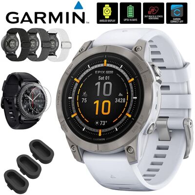 Garmin - Epix Pro (Gen 2), 47 mm, Sapphire, Titanium, Whitestone with Accessories Bundle - Titanium Whitestone - (2024) Garmin - Epix Pro (Gen 2), 47 mm, Sapphire, Titanium, Whitestone with Accessories Bundle - Titanium Whitestone - (2024)