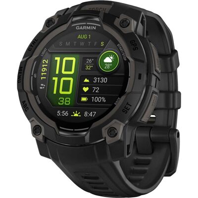 Garmin - Instinct 3 GPS Smartwatch 45 mm AMOLED - Black with Black Band - (2025) Garmin - Instinct 3 GPS Smartwatch 45 mm AMOLED - Black with Black Band - (2025)