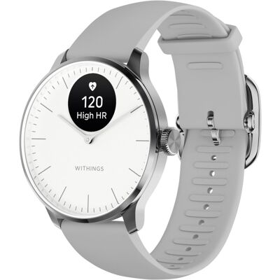 Withings - ScanWatch Light - Daily Health Hybrid Smartwatch - 37mm - White/Silver Withings - ScanWatch Light - Daily Health Hybrid Smartwatch - 37mm - White/Silver