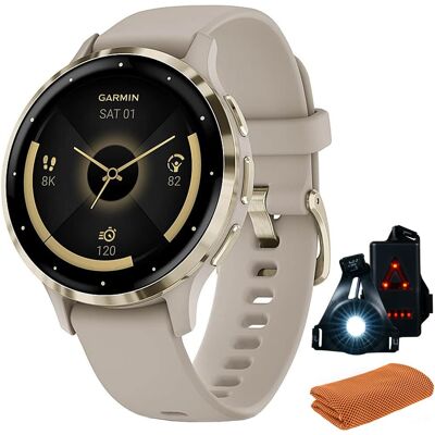 Bundle - Garmin - Venu 3S GPS Smartwatch Gold Steel Bezel w/French Gray Case + Accessories Kit - Stainless Steel and French Gray - (2023) Bundle - Garmin - Venu 3S GPS Smartwatch Gold Steel Bezel w/French Gray Case + Accessories Kit - Stainless Steel and French Gray - (2023)