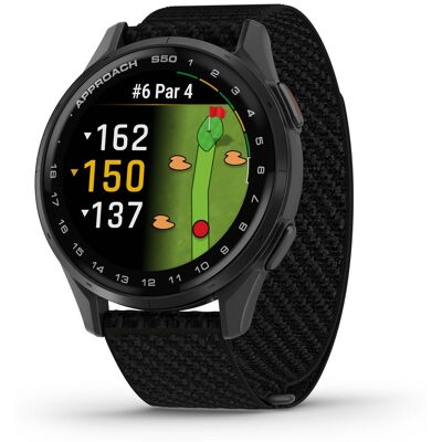 Garmin - Approach S50 GPS Smartwatch 43mm Anodized Aluminum - Slate Aluminum Bezel with Black Nylon Band - (2025) Garmin - Approach S50 GPS Smartwatch 43mm Anodized Aluminum - Slate Aluminum Bezel with Black Nylon Band - (2025)
