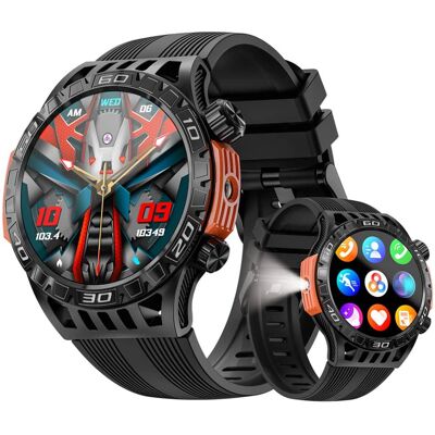 LOKMAT - ZEUS 6 PRO Smartwatch, Dual Flashlight, Bluetooth Calling, 5ATM Waterproof, AI Voice Assistant, Health Monitoring - Black - (2026) LOKMAT - ZEUS 6 PRO Smartwatch, Dual Flashlight, Bluetooth Calling, 5ATM Waterproof, AI Voice Assistant, Health Monitoring - Black - (2026)