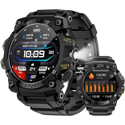 LOKMAT - ATTACK 3 Pro 1.39-Inch Smartwatch with Fitness Tracker, Calls/Message Reminders 100+ Sports Modes, IP68 Waterproof - Black - (2026) LOKMAT - ATTACK 3 Pro 1.39-Inch Smartwatch with Fitness Tracker, Calls/Message Reminders 100+ Sports Modes, IP68 Waterproof - Black - (2026)
