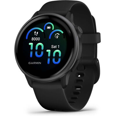 Garmin - vívoactive 6 GPS Smartwatch 42 mm Fiber-reinforced polymer - Slate with Black Band - (2025) Garmin - vívoactive 6 GPS Smartwatch 42 mm Fiber-reinforced polymer - Slate with Black Band - (2025)