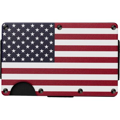 The Ridge Wallet - Aluminum: Cash Strap - Stars and Stripes The Ridge Wallet - Aluminum: Cash Strap - Stars and Stripes
