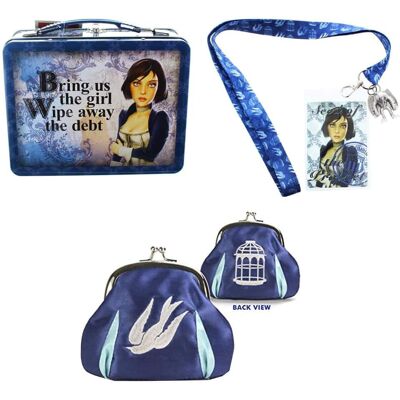Toynk - Bioshock Elizabeth Gift Set: Coin Purse, Lunchbox, and Lanyard Toynk - Bioshock Elizabeth Gift Set: Coin Purse, Lunchbox, and Lanyard