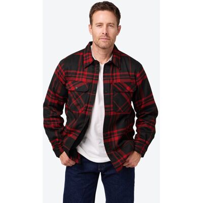 Mobile Warming - Men's Flannel Heated Jacket - Black/Red Mobile Warming - Men's Flannel Heated Jacket - Black/Red