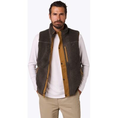 Mobile Warming - Men's Ranch Sherpa Heated Vest - Charcoal Mobile Warming - Men's Ranch Sherpa Heated Vest - Charcoal