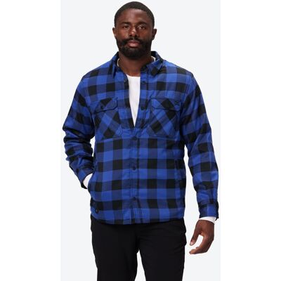 Mobile Warming - Men's Flannel Heated Jacket - Black/Blue Mobile Warming - Men's Flannel Heated Jacket - Black/Blue