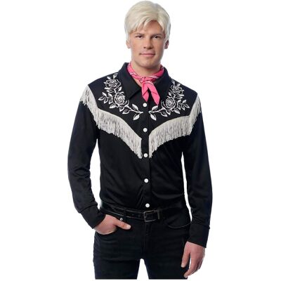 Costume Culture by Franco - Barbie-Inspired Dream Boy Western Shirt Adult Costume X-Large - Black Costume Culture by Franco - Barbie-Inspired Dream Boy Western Shirt Adult Costume X-Large - Black