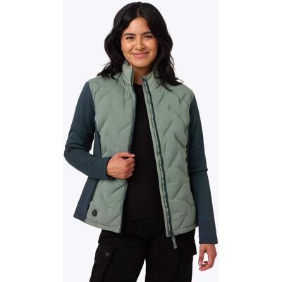 Mobile Warming - Women's Aria Hybrid Heated Jacket - Sage/Olive Mobile Warming - Women's Aria Hybrid Heated Jacket - Sage/Olive