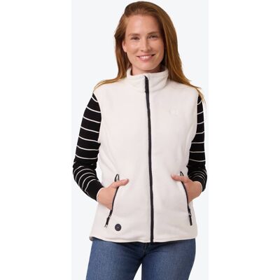 Mobile Warming - Women's Trek 2.0 Heated Fleece Vest - Cream Mobile Warming - Women's Trek 2.0 Heated Fleece Vest - Cream