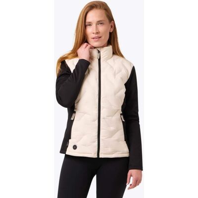 Mobile Warming - Women's Aria Hybrid Heated Jacket - Cream/Black Mobile Warming - Women's Aria Hybrid Heated Jacket - Cream/Black