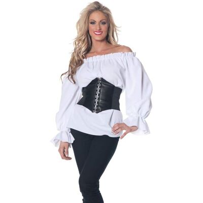 Underwraps - Renaissance Long Sleeve Blouse Adult X-Large - White Underwraps - Renaissance Long Sleeve Blouse Adult X-Large - White