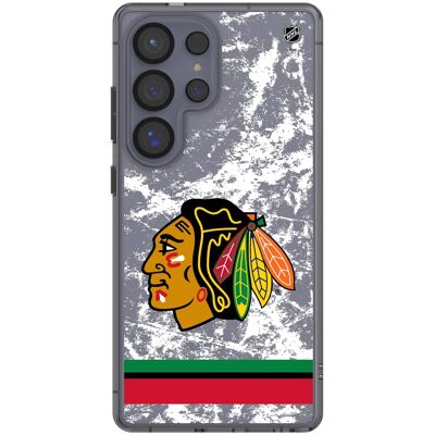 Keyscaper - NHL - Chicago Blackhawks Galaxy Stripe Clear Ice Case - S24 - Multicolor Keyscaper - NHL - Chicago Blackhawks Galaxy Stripe Clear Ice Case - S24 - Multicolor