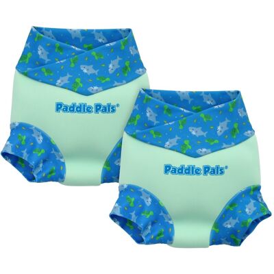 Paddle Pals - 2 Pack Baby Swim Diaper Reusable for Swimming Lessons Toddler 24 Months - Blue Paddle Pals - 2 Pack Baby Swim Diaper Reusable for Swimming Lessons Toddler 24 Months - Blue