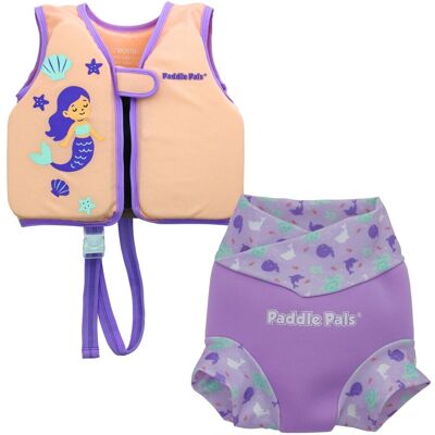 Paddle Pals - Baby Swim Vest And Diaper Set Includes Infant Float Vest & Reusable Swim Diaper - Purple Paddle Pals - Baby Swim Vest And Diaper Set Includes Infant Float Vest & Reusable Swim Diaper - Purple