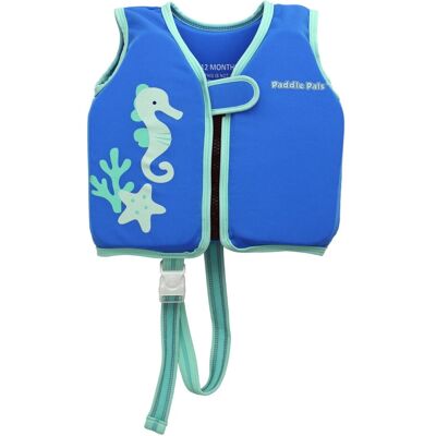 Paddle Pals - Baby Swim Vest Front Zip Float Vest EPE Foam Swim Aid for Infant Up to 12 Months - Blue Paddle Pals - Baby Swim Vest Front Zip Float Vest EPE Foam Swim Aid for Infant Up to 12 Months - Blue