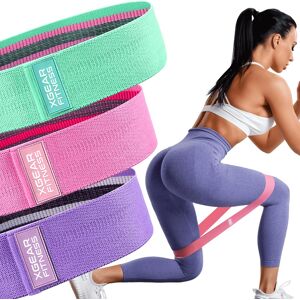 XGear Fitness - Set of 3 Womens Butt and Hip Exercise Bands - Multicolor XGear Fitness - Set of 3 Womens Butt and Hip Exercise Bands - Multicolor