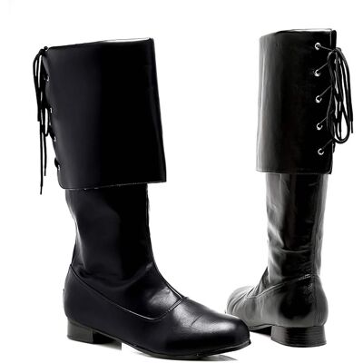 Ellie Shoes - Sparrow Pirate Mens Costume Boots Size Large 12-13 - Black Ellie Shoes - Sparrow Pirate Mens Costume Boots Size Large 12-13 - Black