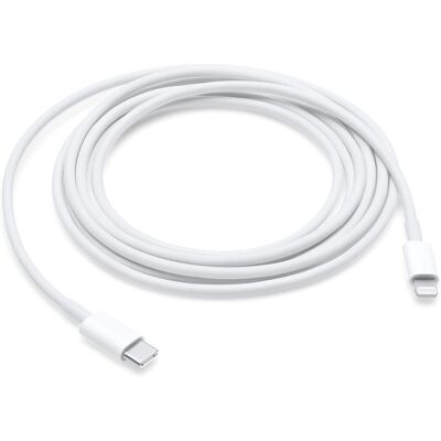 Apple - USB-C to Lightning Cable (2 m) - White Apple - USB-C to Lightning Cable (2 m) - White