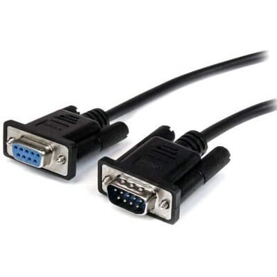 Startech - 3m Black Straight Through DB9 RS232 Serial Cable - M/F Startech - 3m Black Straight Through DB9 RS232 Serial Cable - M/F