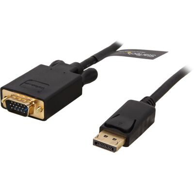 StarTech.com - StarTech DP2VGAMM3B 3ft Active DisplayPort to VGA Adapter Cable, 1920x1200, Black StarTech.com - StarTech DP2VGAMM3B 3ft Active DisplayPort to VGA Adapter Cable, 1920x1200, Black