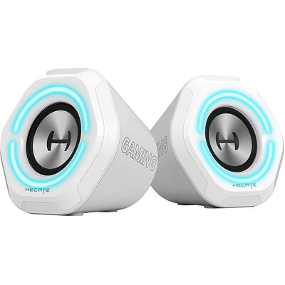Edifier - G1000 2.0 Bluetooth Gaming Speakers with RGB Lighting (2-Piece) - White Edifier - G1000 2.0 Bluetooth Gaming Speakers with RGB Lighting (2-Piece) - White
