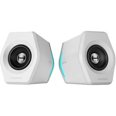 Edifier - G2000 2.0 Bluetooth Gaming Speakers with RGB Lighting (2-Piece) - White Edifier - G2000 2.0 Bluetooth Gaming Speakers with RGB Lighting (2-Piece) - White