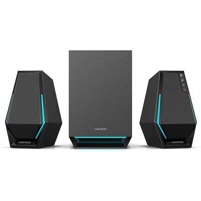 Edifier - G1500 MAX 2.1 Bluetooth Gaming Speakers with RGB Lighting (3-Piece) - Black Edifier - G1500 MAX 2.1 Bluetooth Gaming Speakers with RGB Lighting (3-Piece) - Black