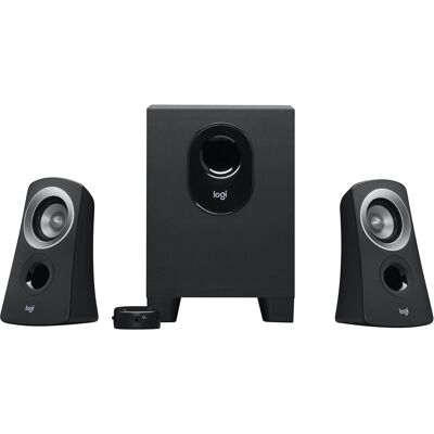 Logitech - Z313 2.1-Channel Speaker System (3-Piece) for PC - Black/Silver Logitech - Z313 2.1-Channel Speaker System (3-Piece) for PC - Black/Silver