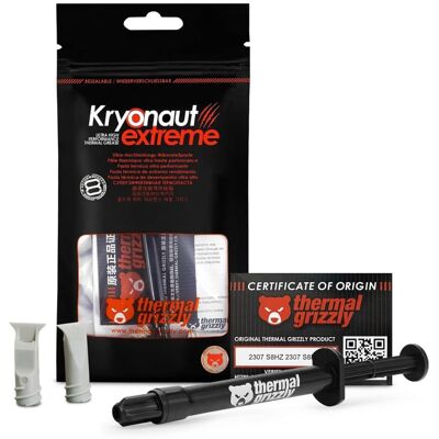 Thermal Grizzly - Kryonaut Extreme - 2 Gram - Extremly High Performance Thermal Paste - for Maximum Thermal Conductivity Thermal Grizzly - Kryonaut Extreme - 2 Gram - Extremly High Performance Thermal Paste - for Maximum Thermal Conductivity