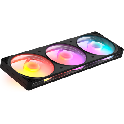 NZXT - F360 RGB Fan - 360mm Single-Frame Case Fan Unit with 3x 120mm PWM RGB Computer Case Fans - Black NZXT - F360 RGB Fan - 360mm Single-Frame Case Fan Unit with 3x 120mm PWM RGB Computer Case Fans - Black