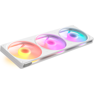 NZXT - F420 RGB Fan - 420mm Single-Frame Case Fan Unit with 3x 140mm PWM RGB Computer Case Fans - White NZXT - F420 RGB Fan - 420mm Single-Frame Case Fan Unit with 3x 140mm PWM RGB Computer Case Fans - White